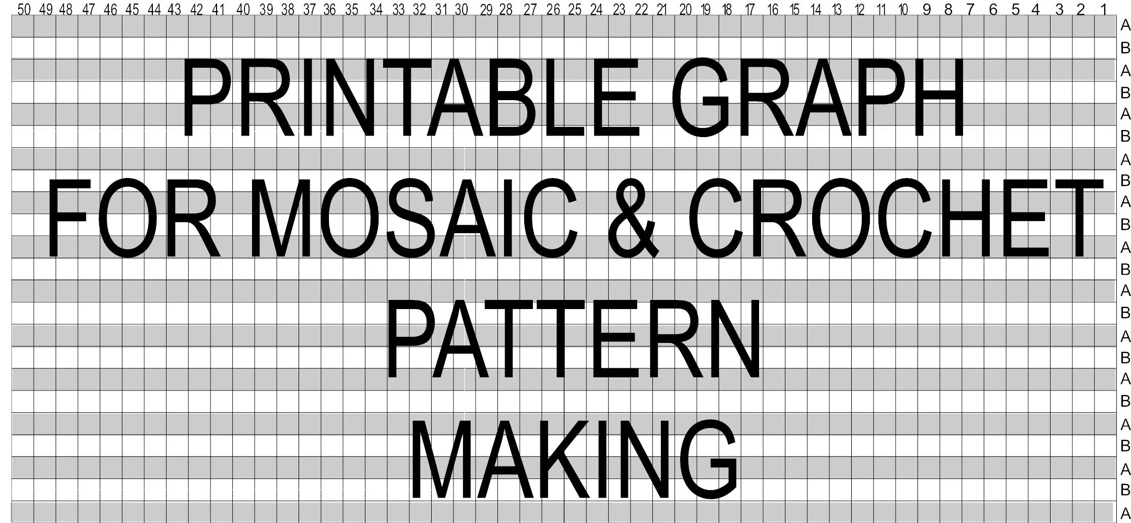 Crochet Graph Paper Template