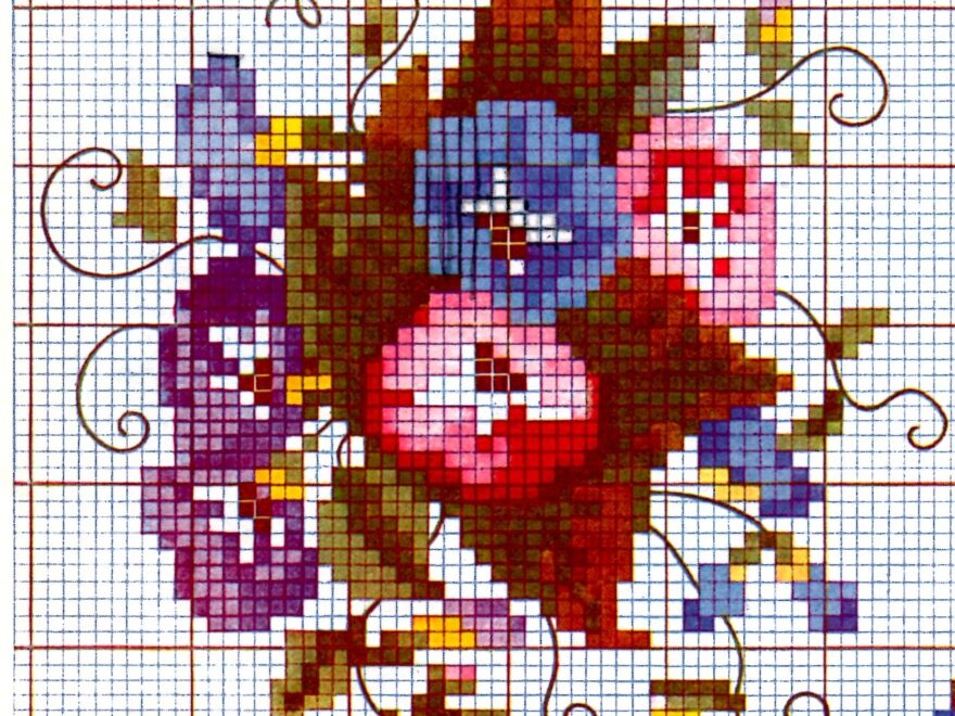Cross Stitch Design Charts In Color By Anne Champe Orr Vintage Crafts And More