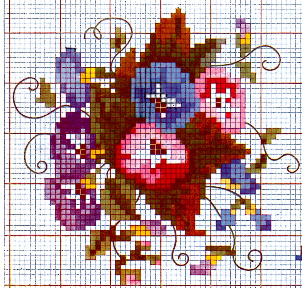 Cross Stitch Design Charts In Color By Anne Champe Orr Vintage Crafts And More
