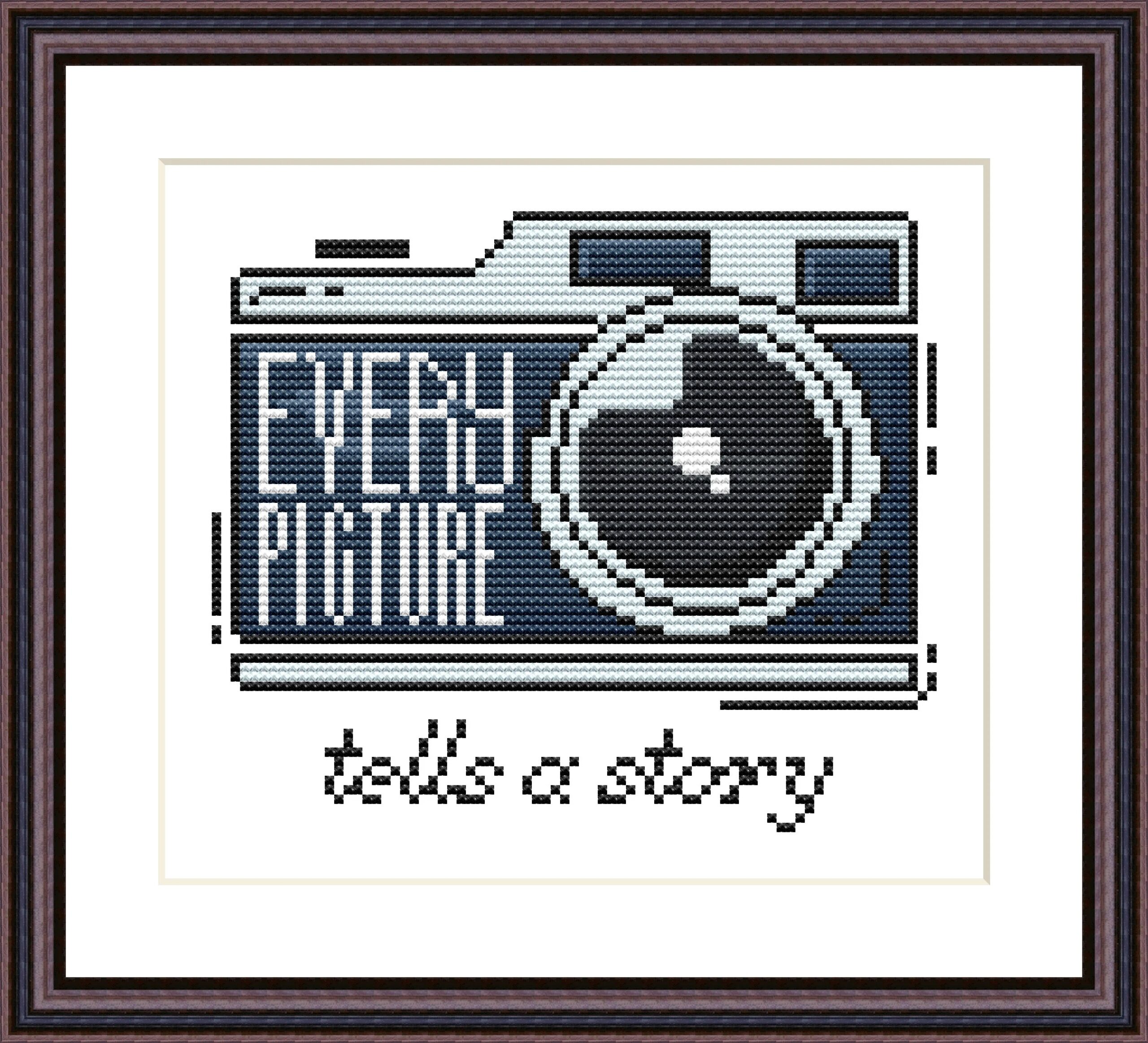 Cross Stitch Pattern Camera Instant Download PDF Every Picture Tells A Story Etsy