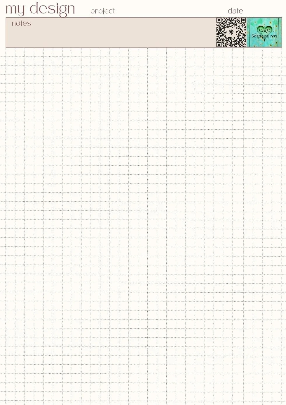 CSQ Graph Paper With Crochet Information Printable