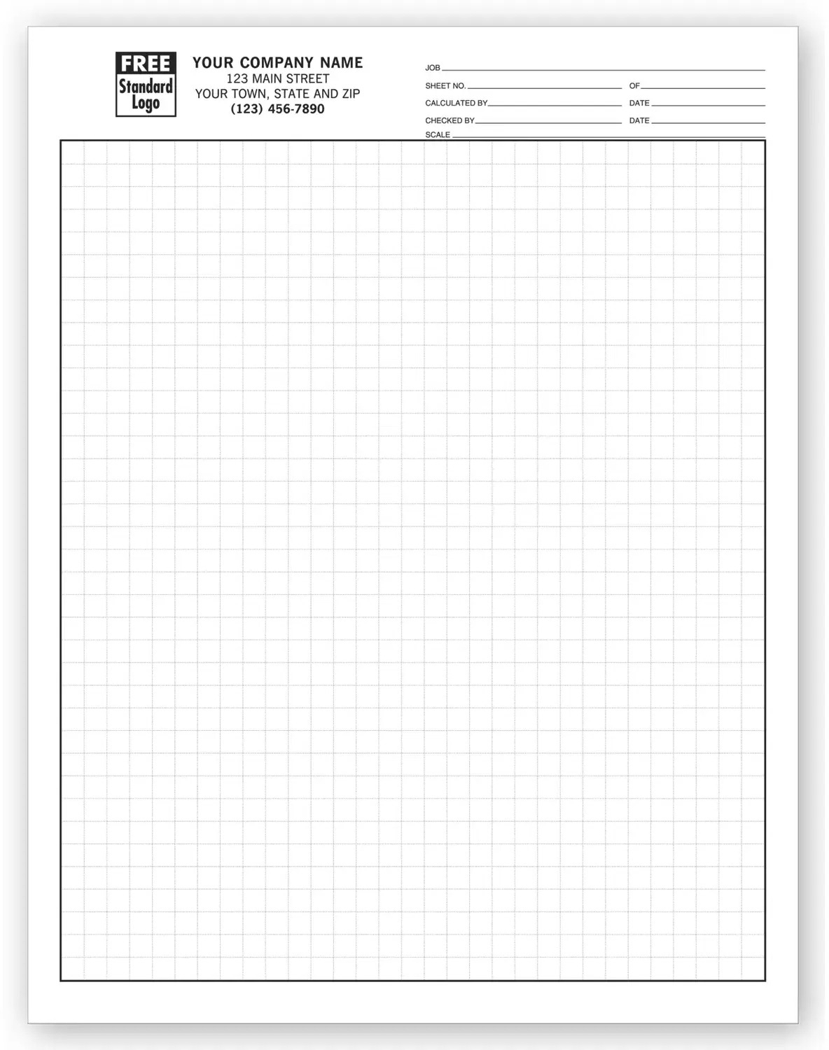 Custom 1 4 Engineering Graph Pads Grid Paper