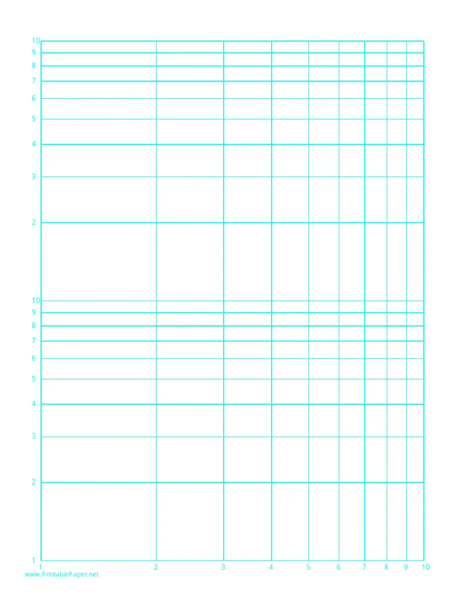 Logarithmic Graph Paper Template