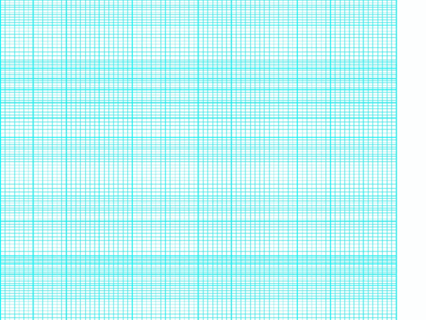 Cyan Semi log Paper Template With 12 Divisions By 3 cycles Download Printable PDF Templateroller