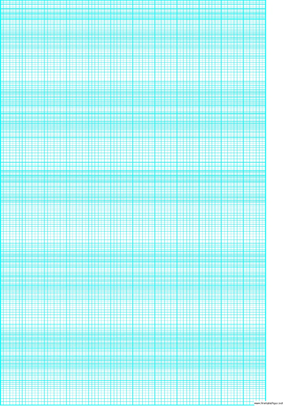 Cyan Semi log Paper Template With 12 Divisions By 5 cycles Download Printable PDF Templateroller