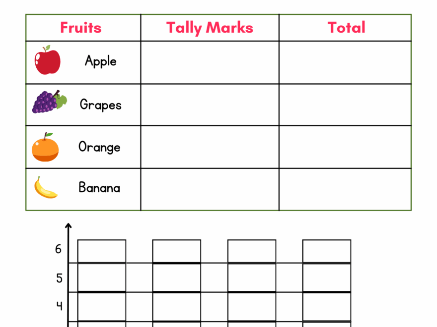 Data Collection Bar Chart Worksheets For Grade 1 Kidpid