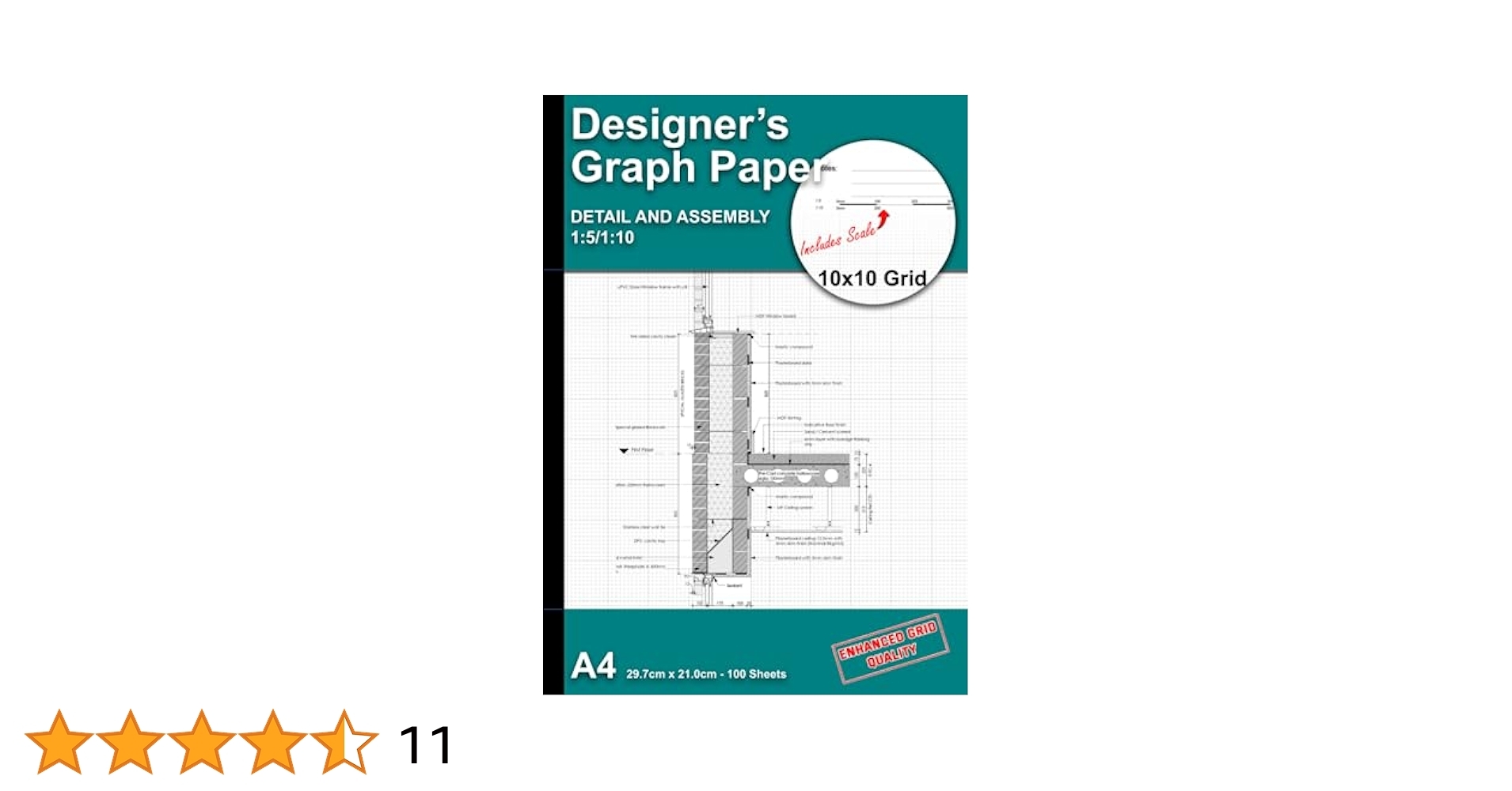 Designers A4 Graph Paper Detail Assembly 10x10 Grid Scale 1 5 1 10 Plan Survey And Sketching For All Architectural And Engineering Designers Also Suitable For The Occasional User Boyes Brandon Amazon Books
