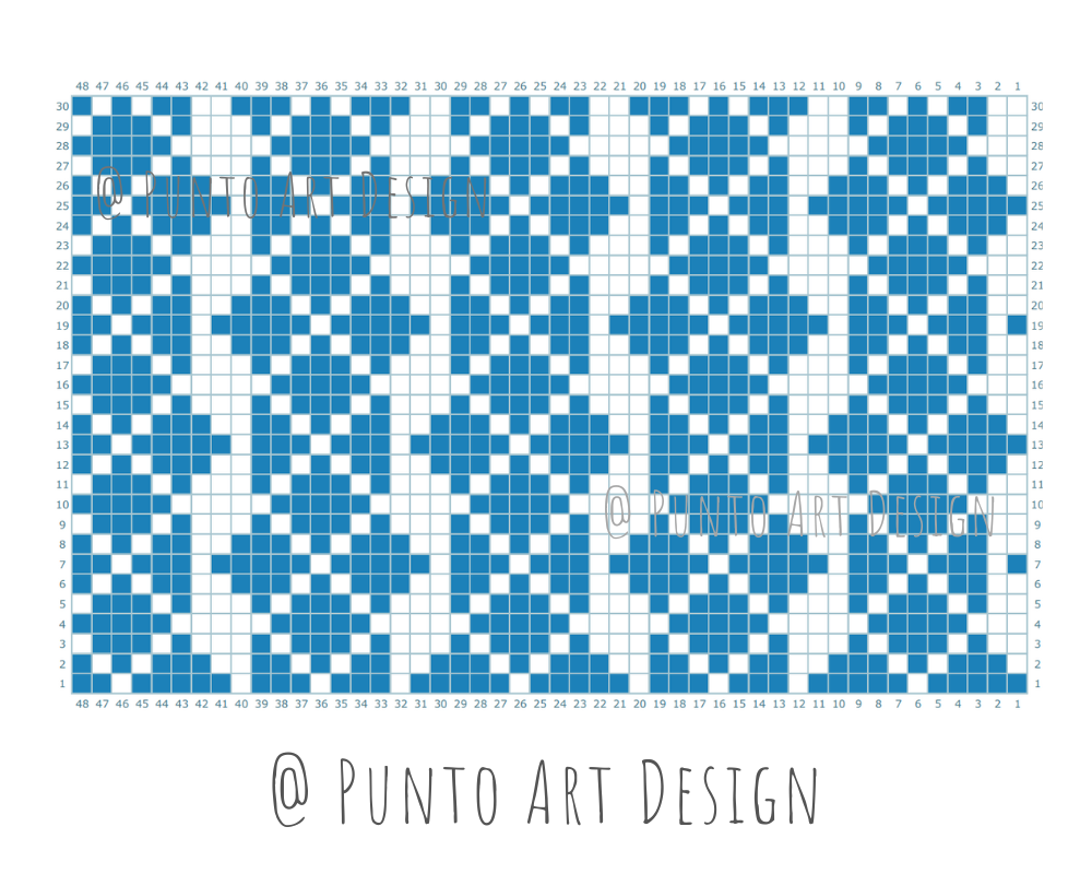 Diamonds Design Chart Free Grid Pattern Punto Art Design