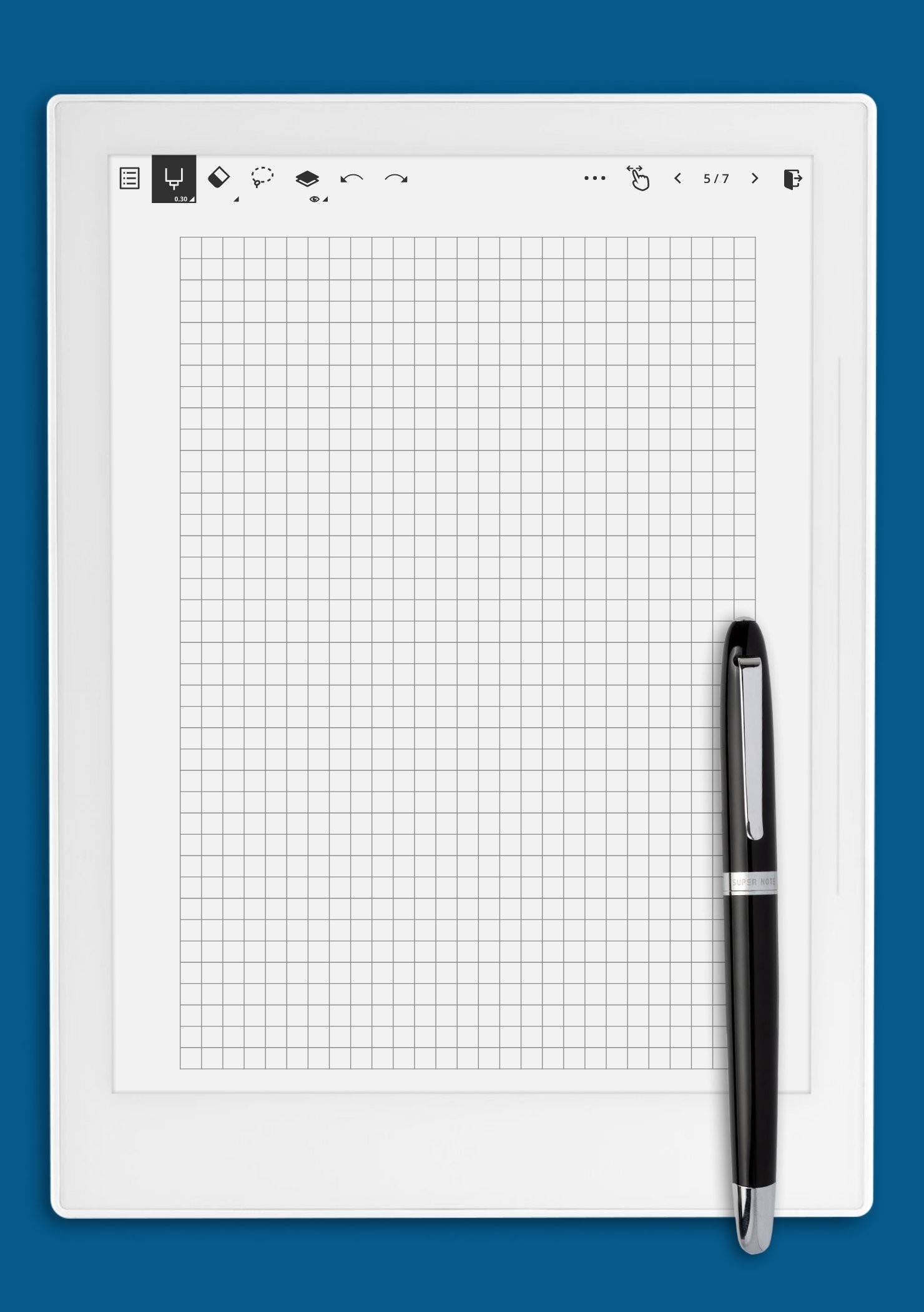 Blue Graph Paper A4 Size