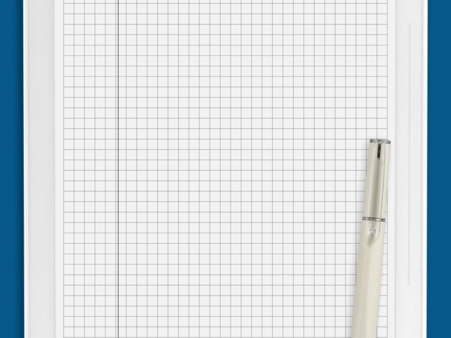 Download Printable Squared College Ruled Blue With Margin PDF