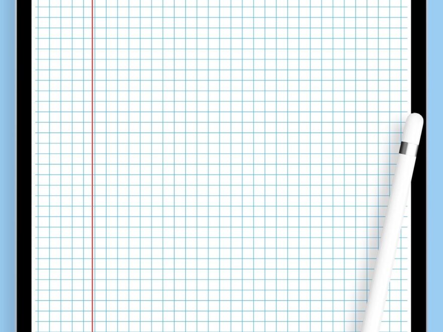 Download Printable Squared Narrow Ruled Blue With Margin PDF