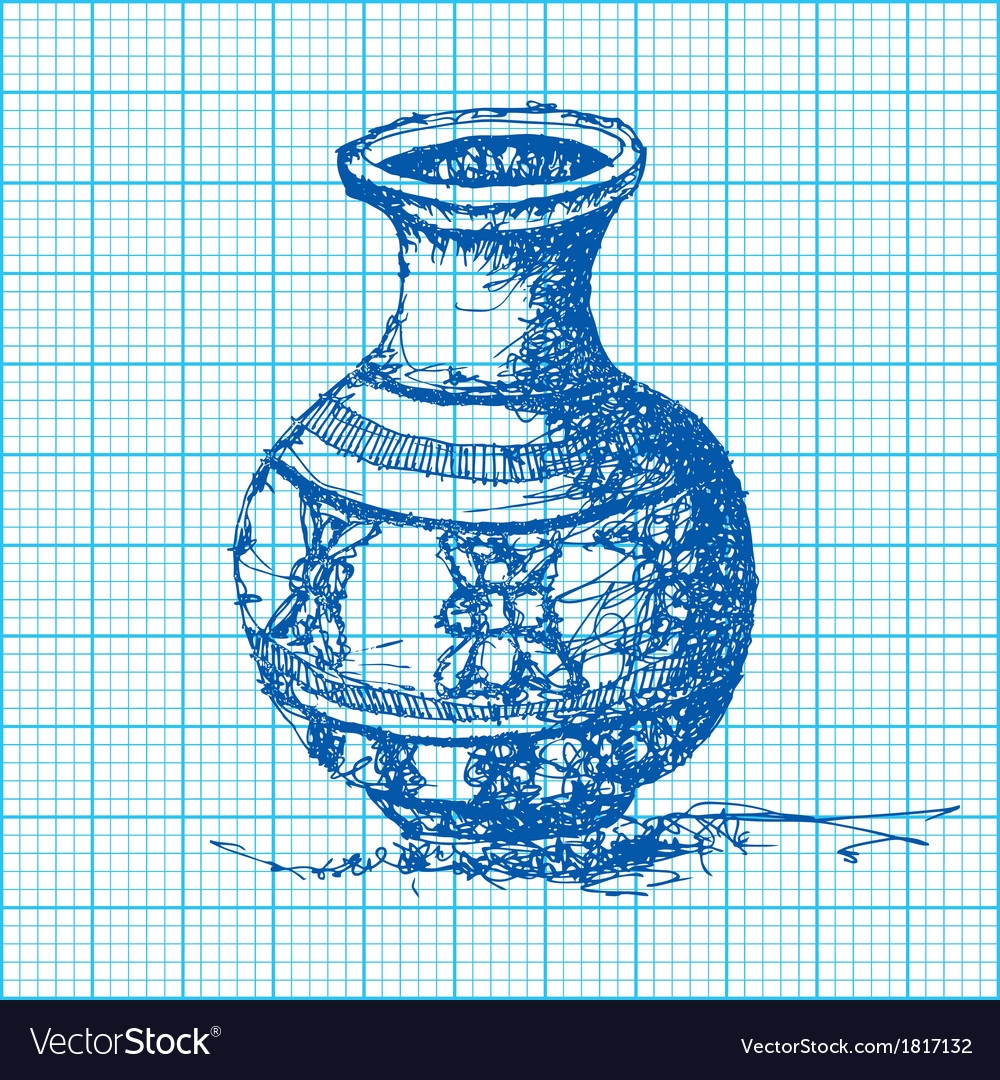 Drawing Of Jar On Graph Paper Royalty Free Vector Image Drawing Of Jar On Graph Paper Royalty Free Vector Image