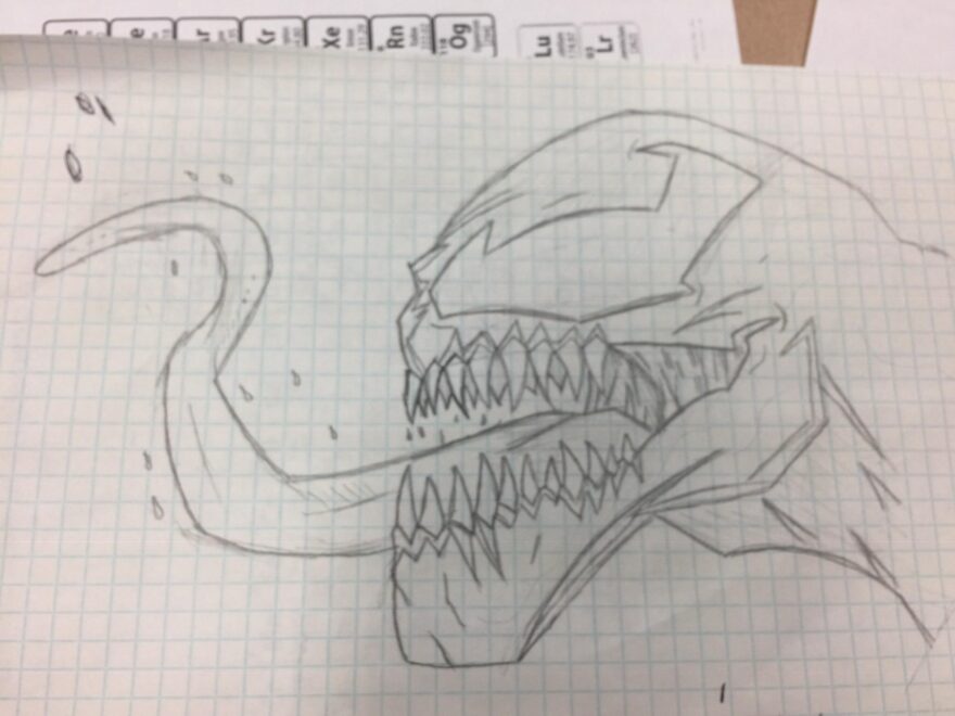 Drew Venom On Some Graph Paper In Math Criticism Is Well Appreciated R Drawing