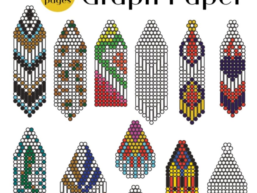 Earrings Patterns Graph Paper 12 Design Templates Seed Bead Craft Projects 100 Pages 8 5 X 11 Inches Create Your Own Earring Designs Corneiciuc Ina 9798376528419 Amazon Books