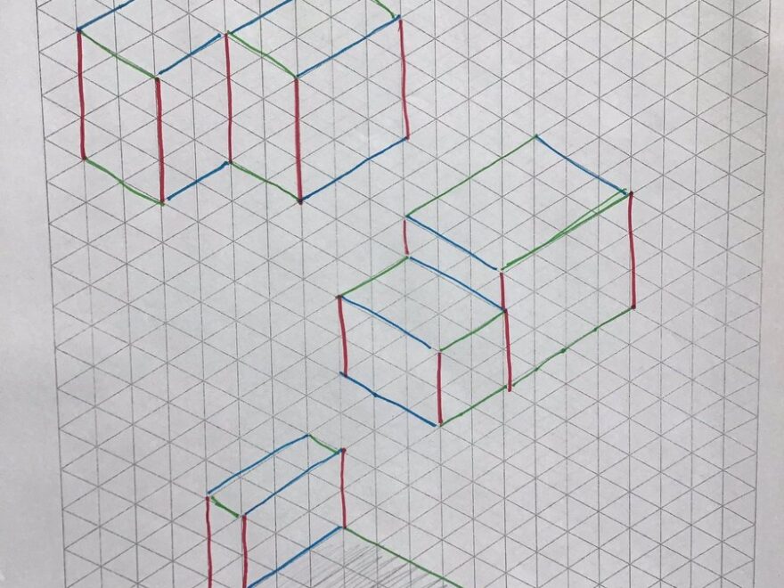 Elizabeth Skydell On X Learning To Draw With Isometric Graph Paper Helps Us Translate Someone Else s 2D Drawings Into 3D Shapes In Our Heads Https t co GRrEV5gWTA X
