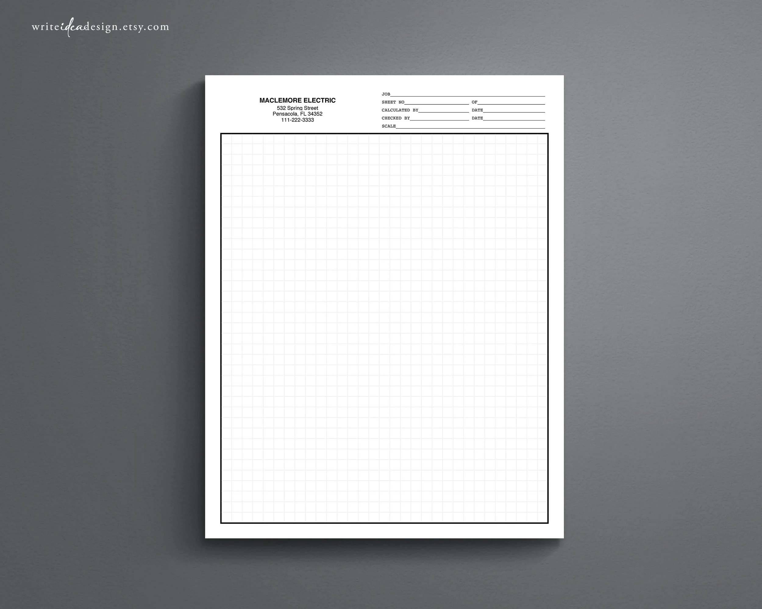 Engineering Graph Paper Printable Landscape