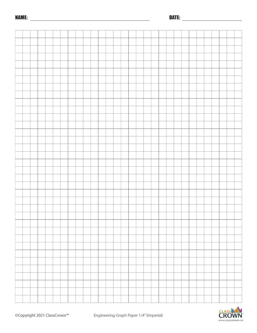 Engineering Graph Paper With Name Block ClassCrown