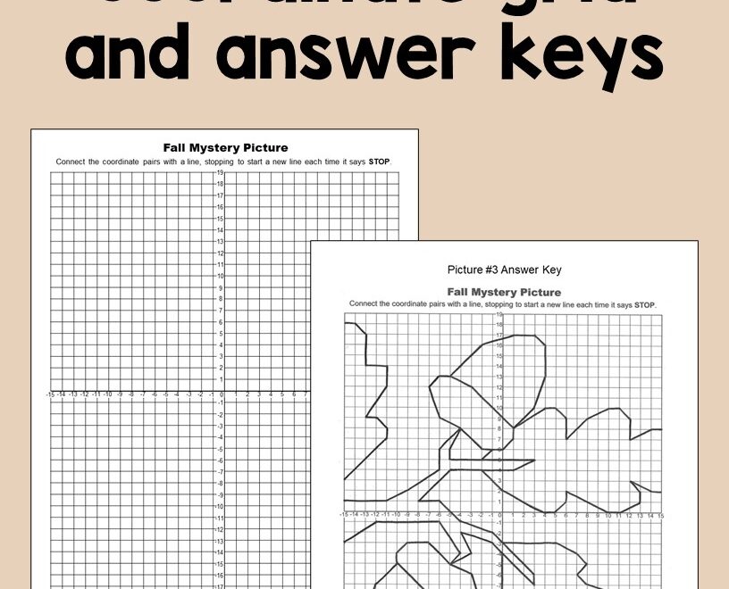 Fall Coordinate Plane Graphing Pictures In Four Quadrants Made By Teachers