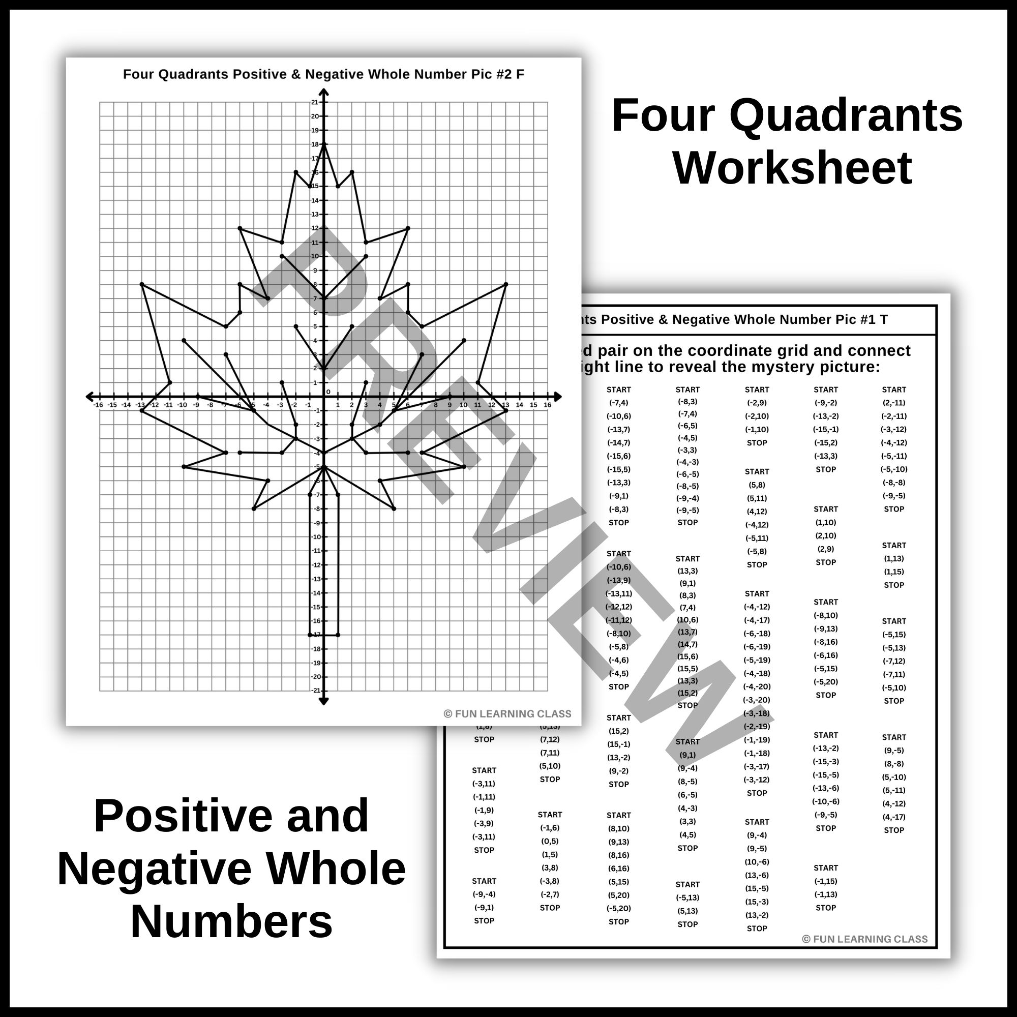 Print 4 Quadrant Graph Paper