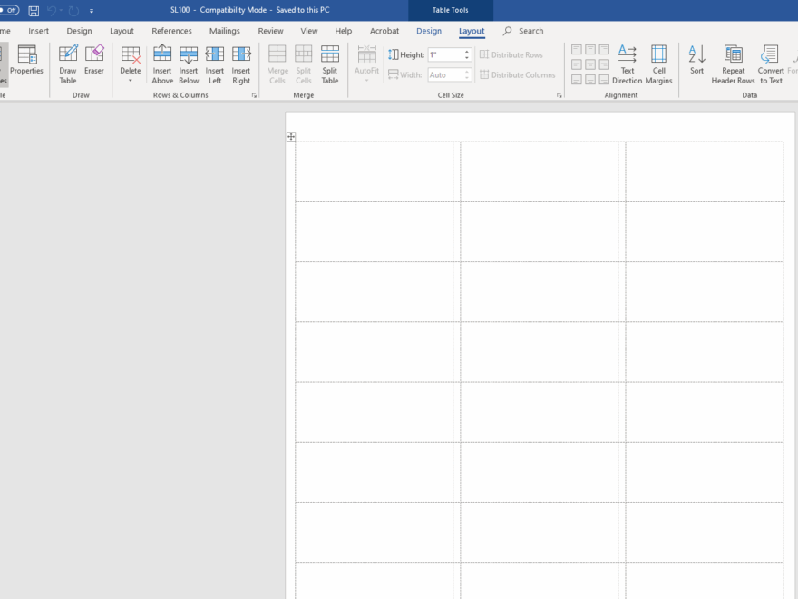 FAQ Turning On Microsoft Word Gridlines SheetLabels