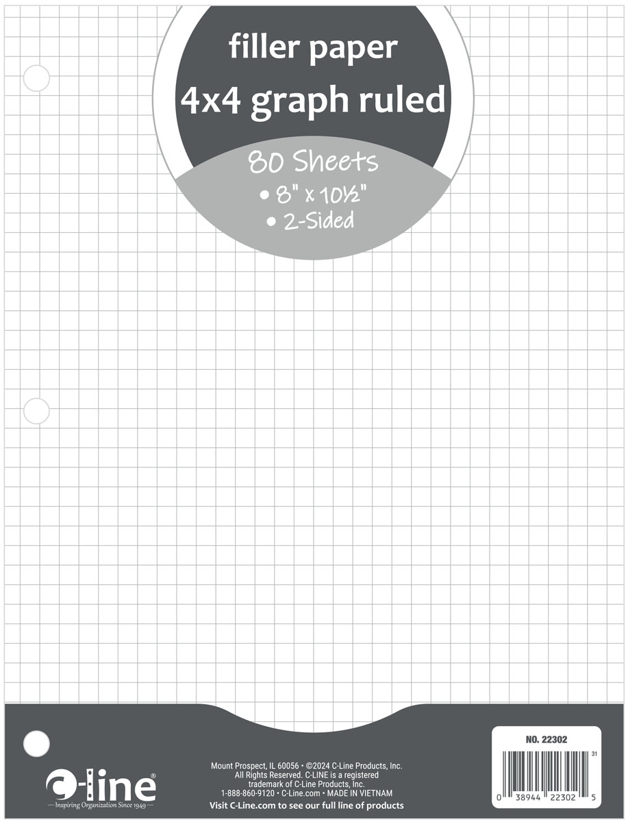 Filler Paper 4 X 4 Graph Ruled White 80 Sheets Filler Paper 4 X 4 Graph Ruled White 80 Sheets