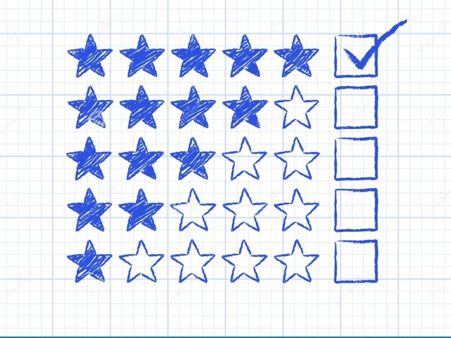 Five Star Graph Paper Tick Stock Vector Illustration Of Pencil 85760051