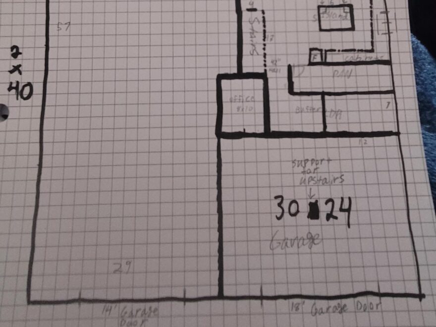 Floor Plan Remake With Grid Paper And Chisel Tip Marker R floorplan