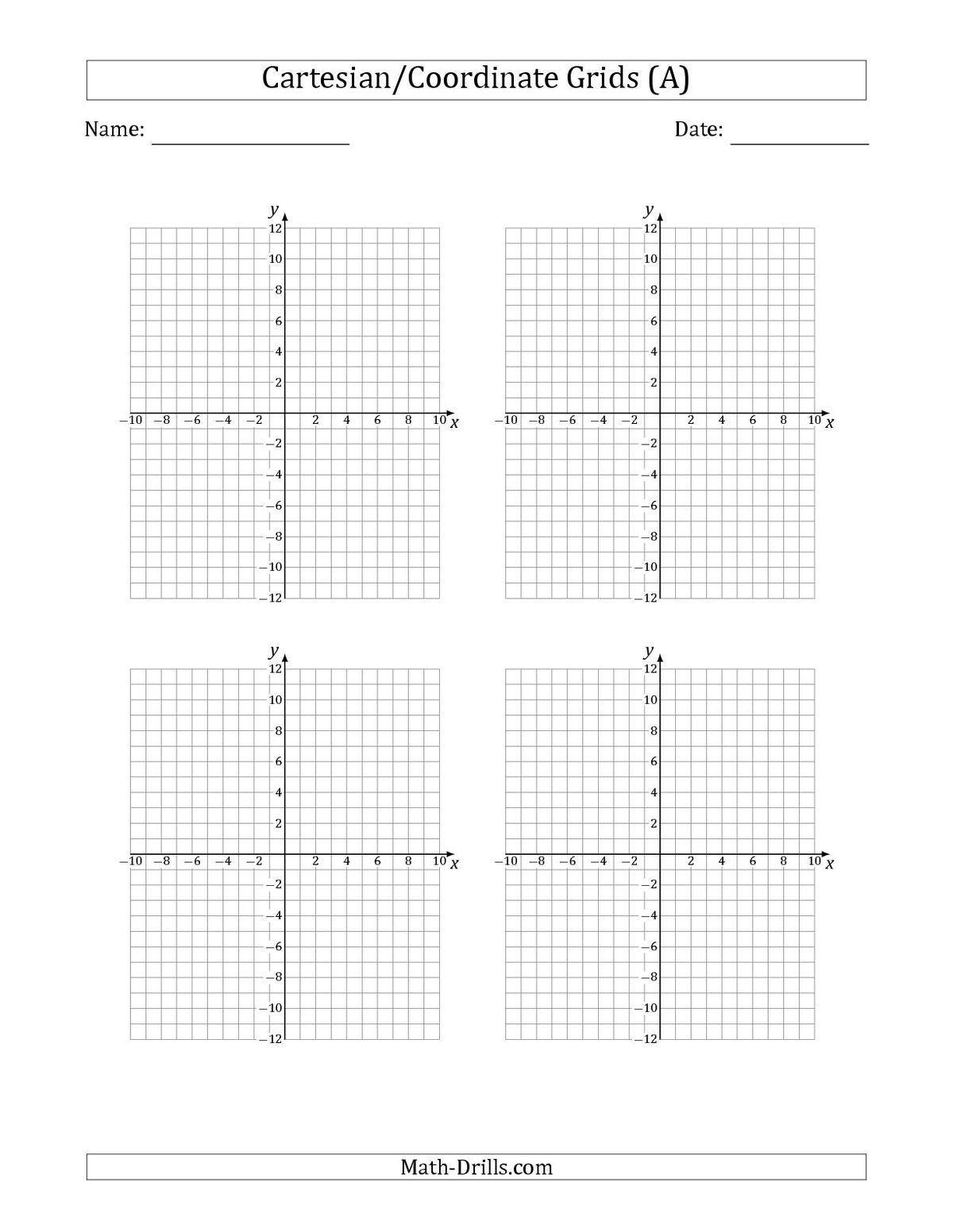 Quadrant Graph Paper 21 By 21