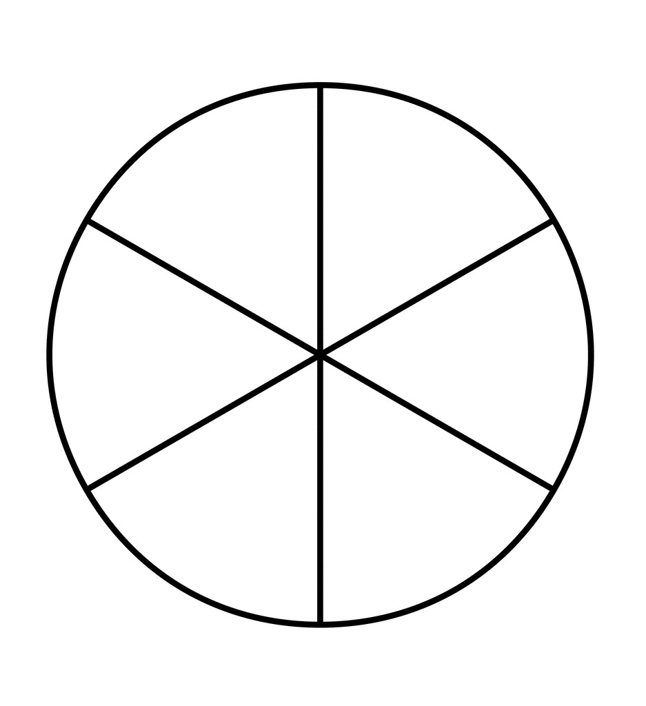 Fraction Pie Divided Into Sixths ClipArt ETC