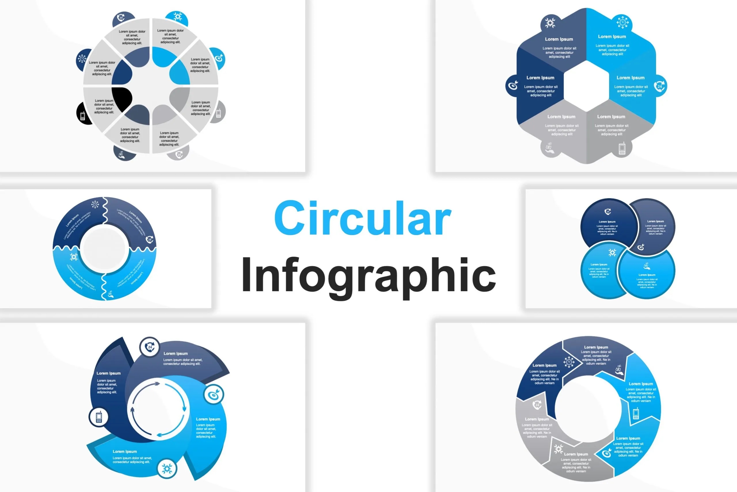 Free Circular Infographic Template 2 PowerPoint PPT Google Slides Download