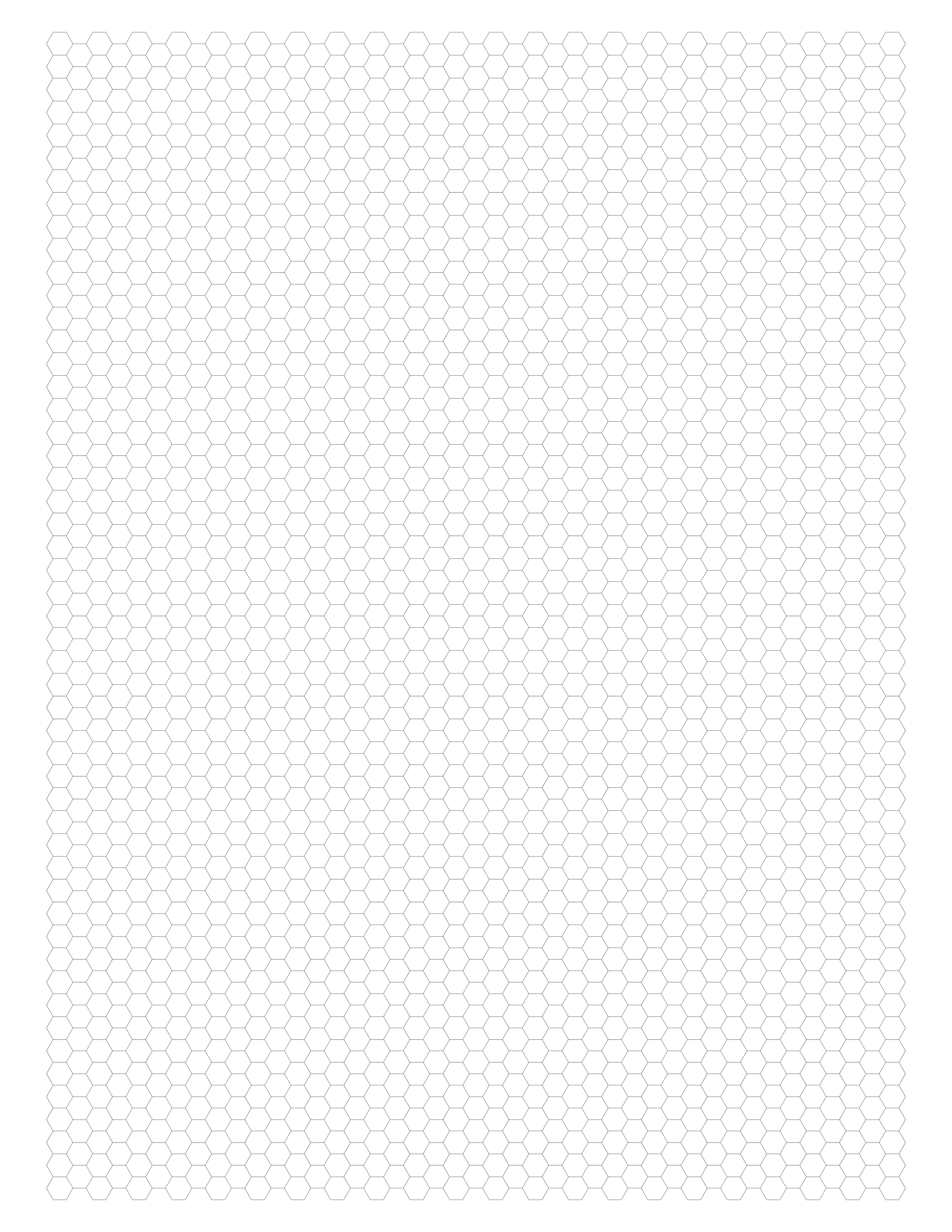 Free Online Graph Paper Hexagonal