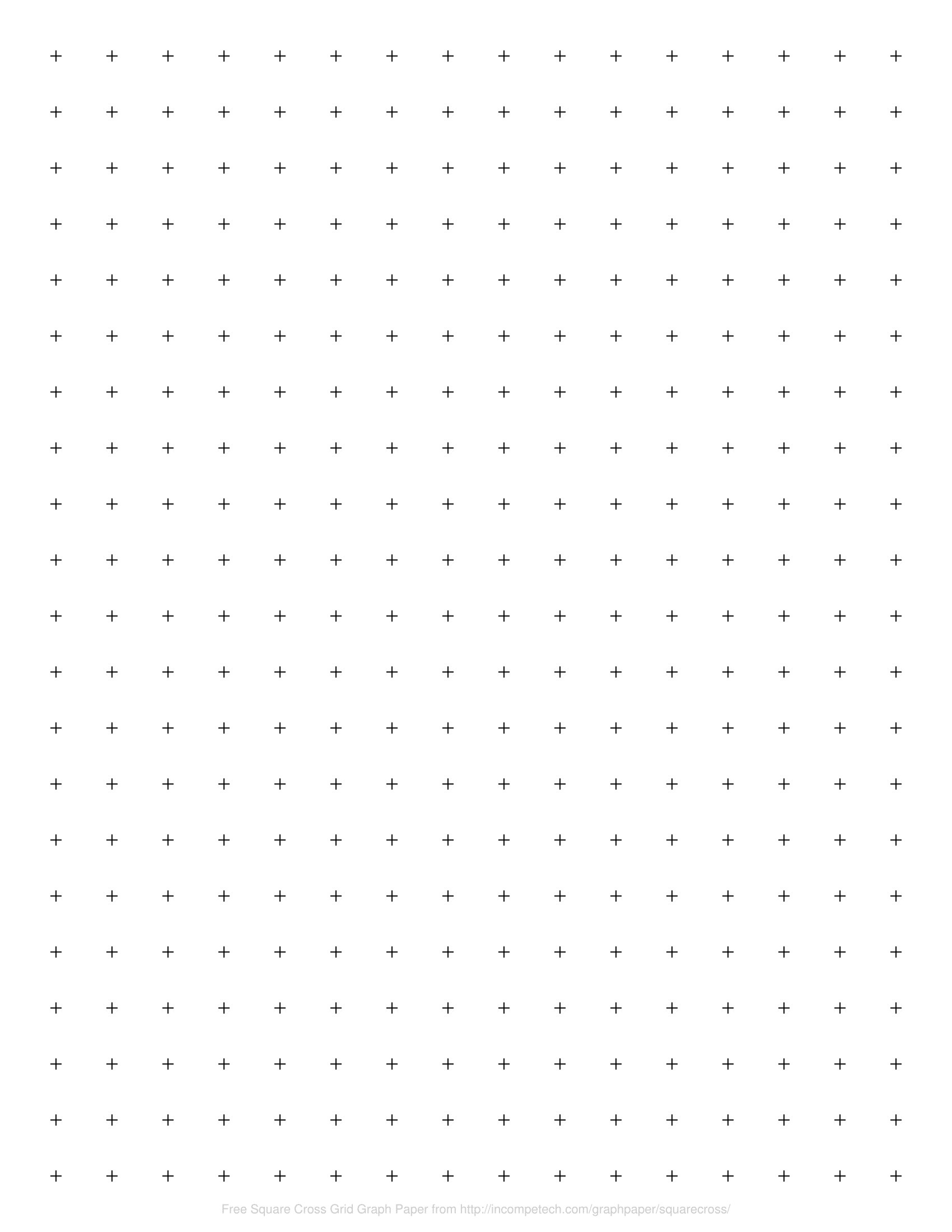 Free Online Graph Paper Square Cross Grid