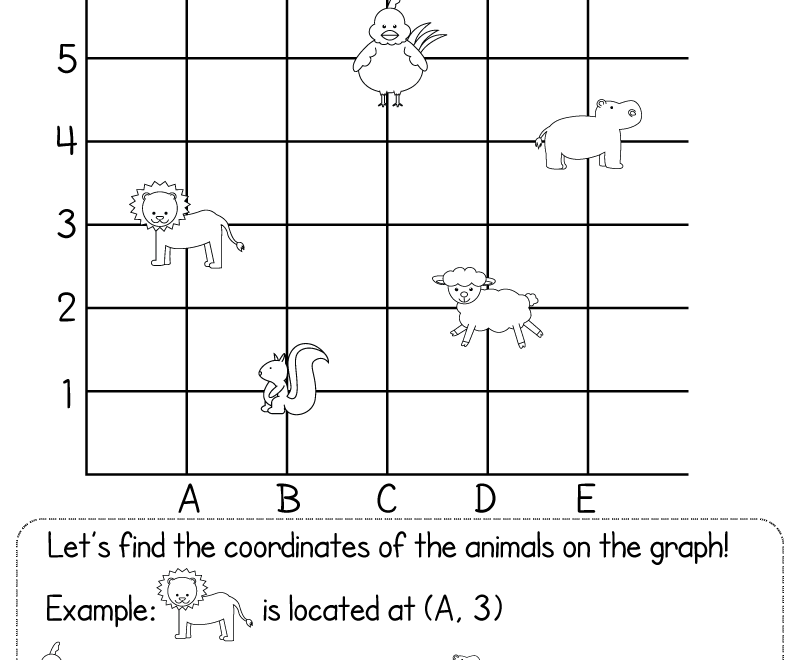 Free Printable Animal Coordinates Worksheet