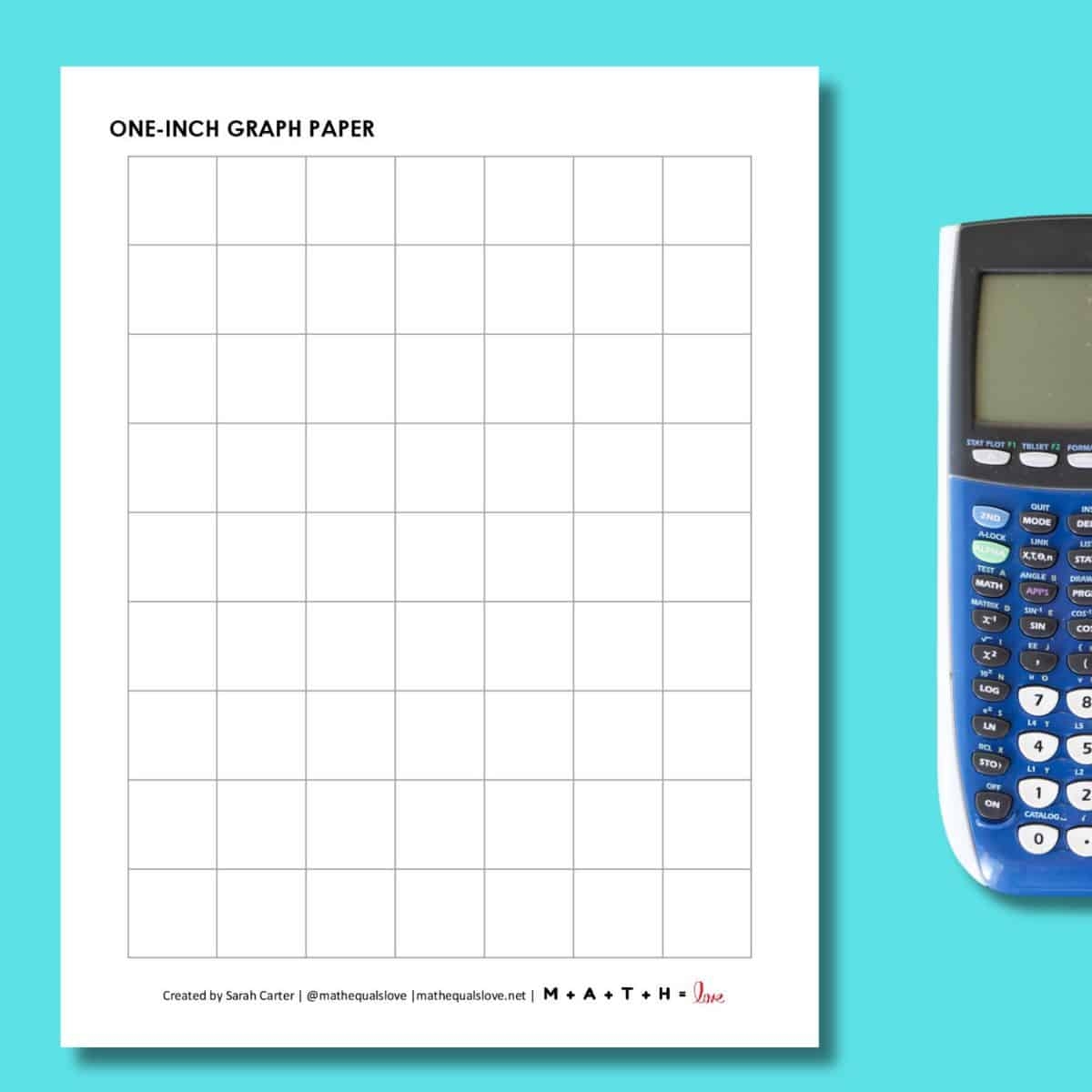 1 Inch Printable Grid Graph Paper