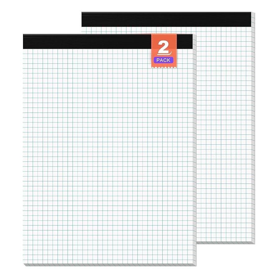 Free Printable Graph Paper Pad 8 5 X 11 2 Pack 4x4 Graph Ruled India Note Pads 8 5 X 11