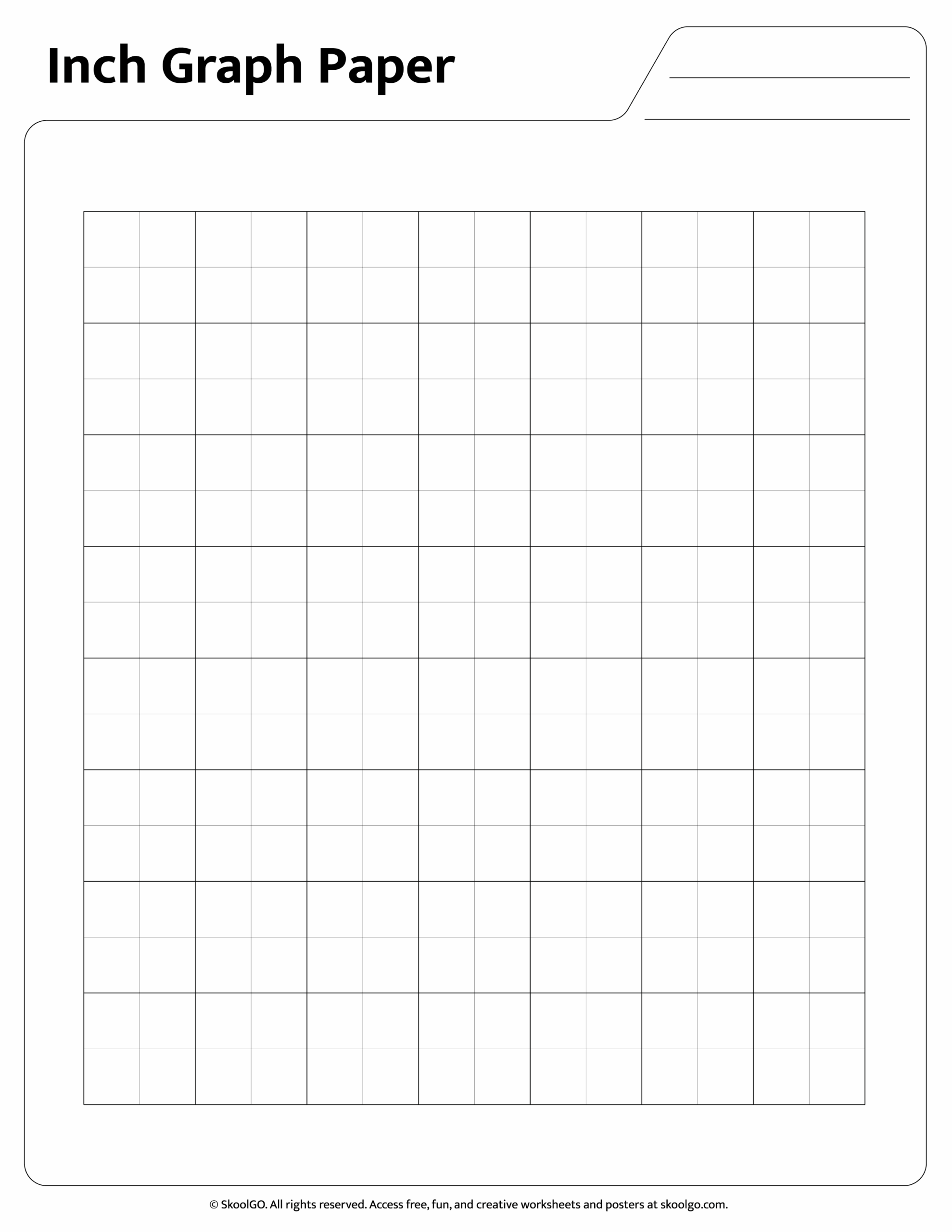 Free Printable Inch Graph Paper Easy PDF Download