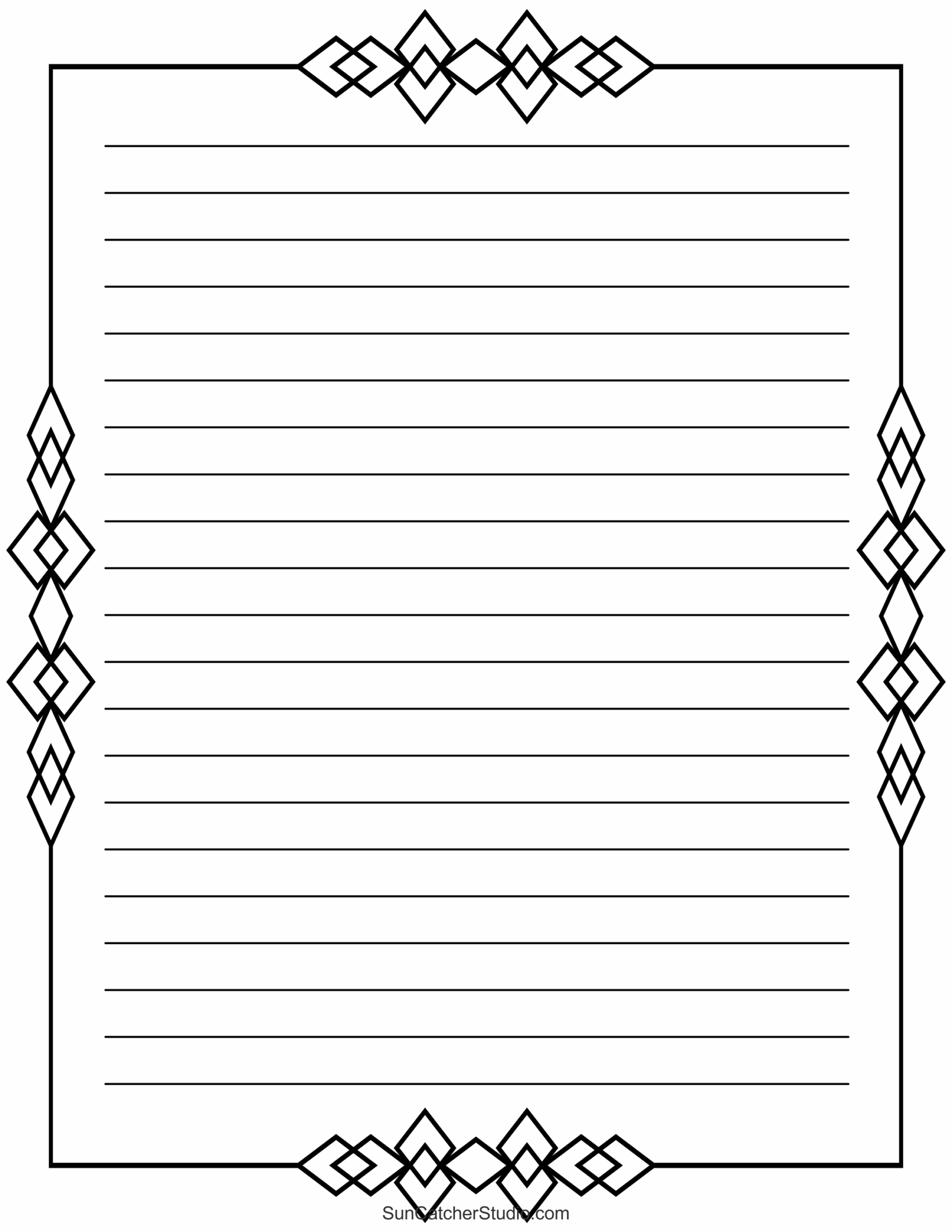 Free Printable Stationery And Lined Letter Writing Paper Free Printables Monograms Design Tools Patterns DIY Projects