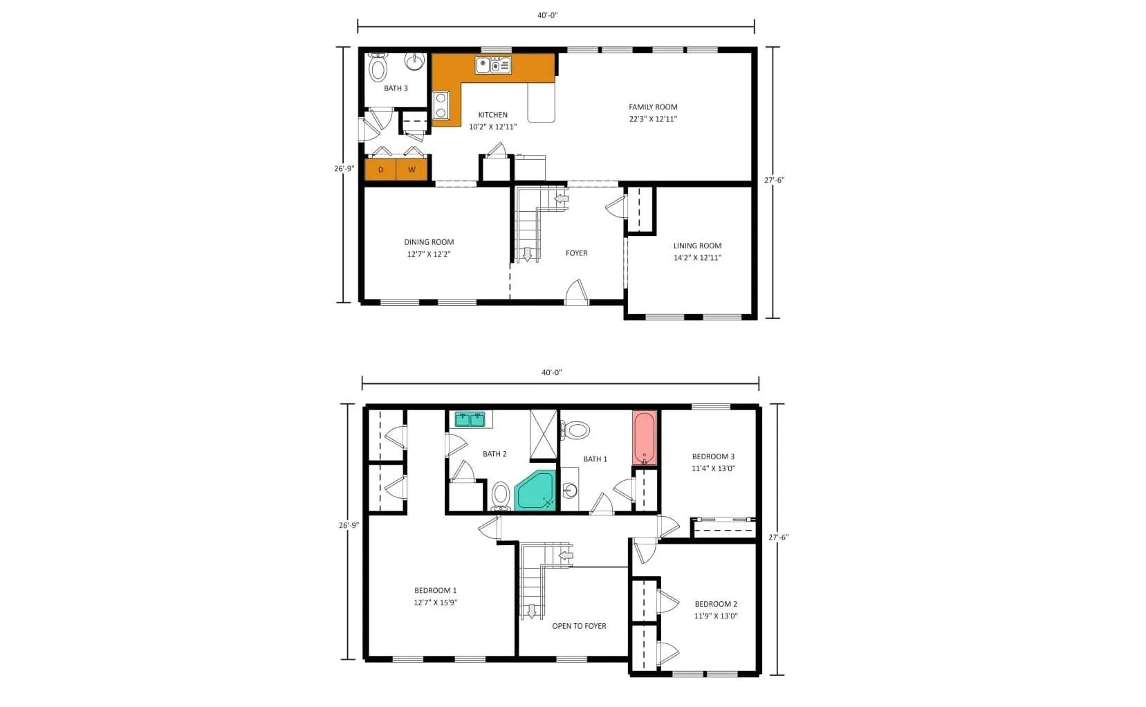 Free Simple Two Story House Plans