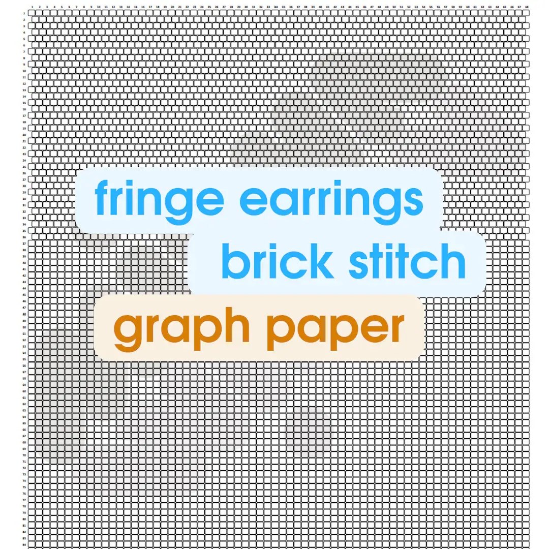 Fringe Earrings Brick Stitch Graph Paper Etsy Fringe Earrings Brick Stitch Graph Paper Etsy