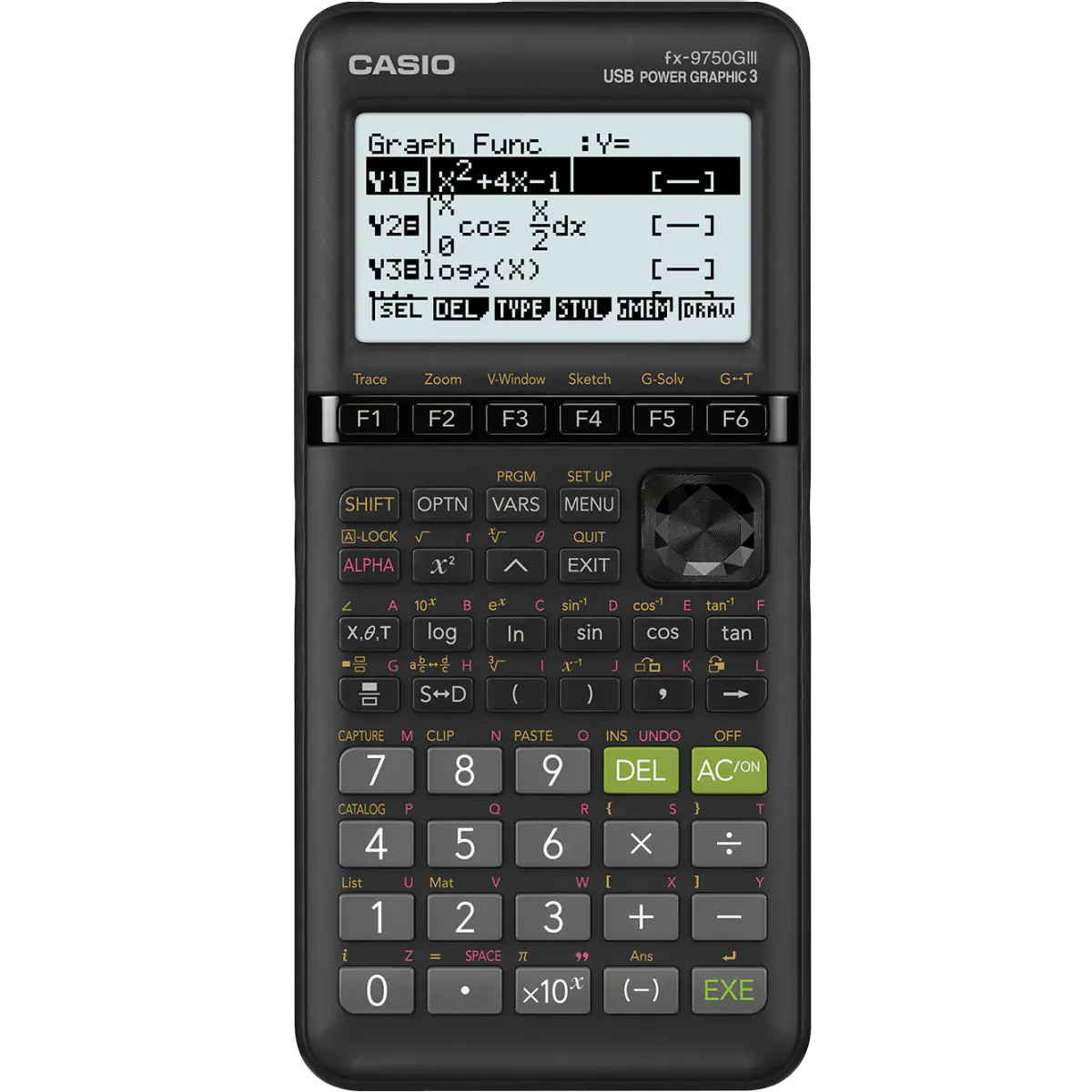 Fx 9750GIII Grapher All Black Graphing Calculator CASIO