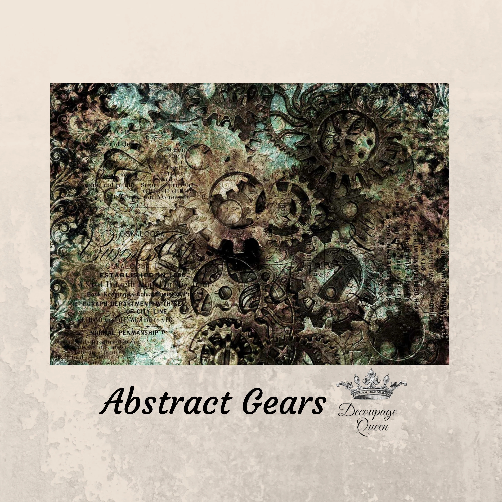 Gears Decoupage Paper Etsy