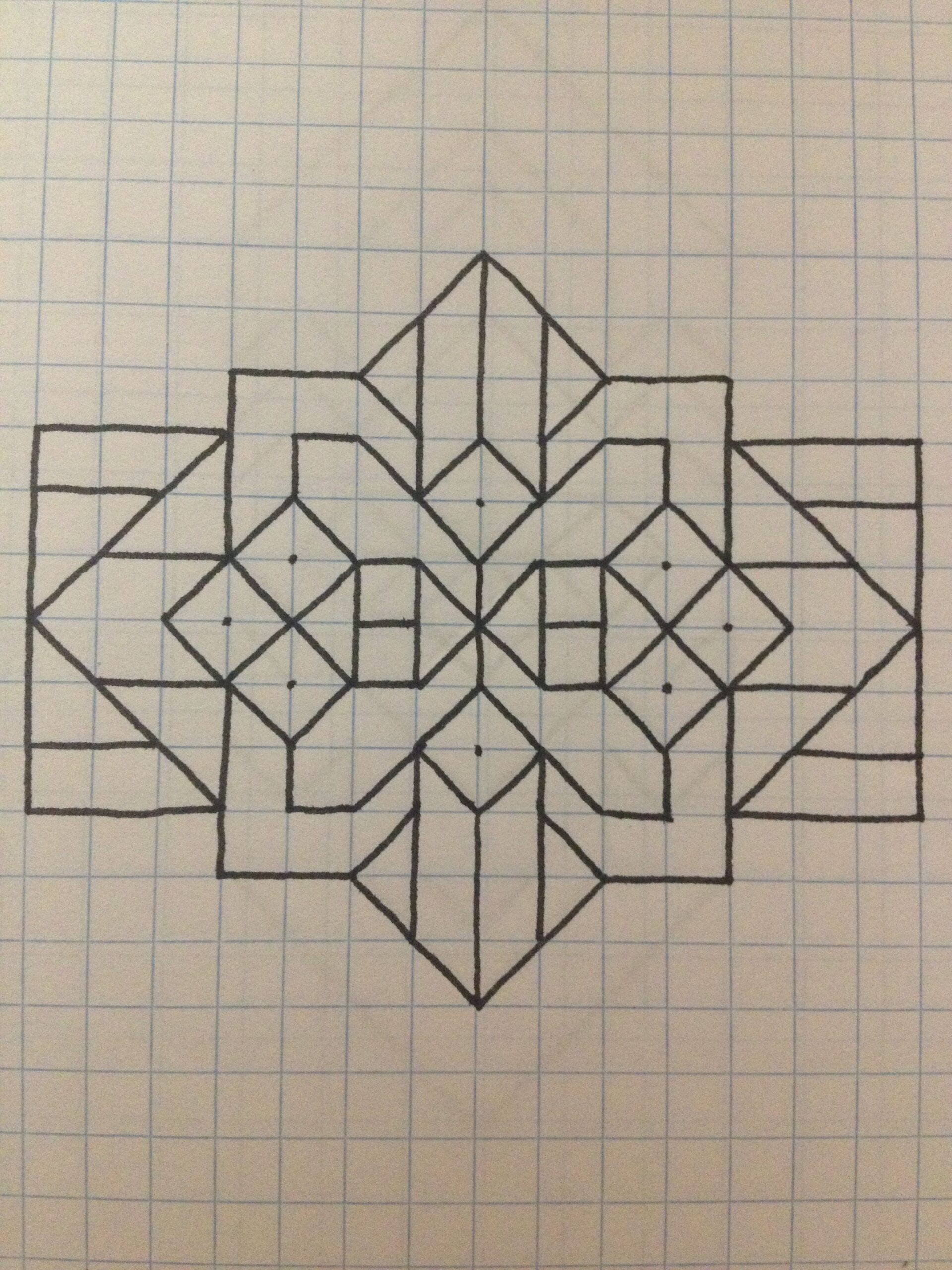 Geometric Drawing With Lines And Squares