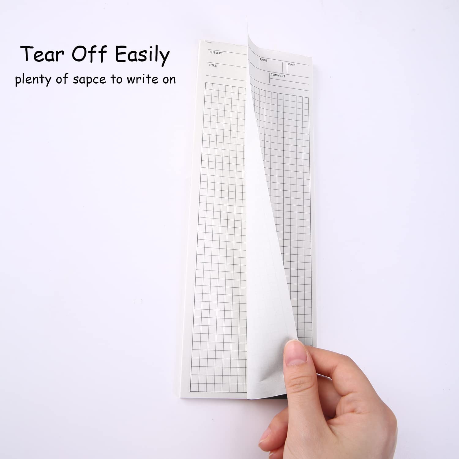 GINCEVHY 4 Pack Graph Paper Notebook 9 8 3 5 Inches Long Strip Notepad Personalized Memo Pads For Planning Tasks Appointments Reminders Home Office 50 Sheets Per Note Pads Grid Amazon Office Products