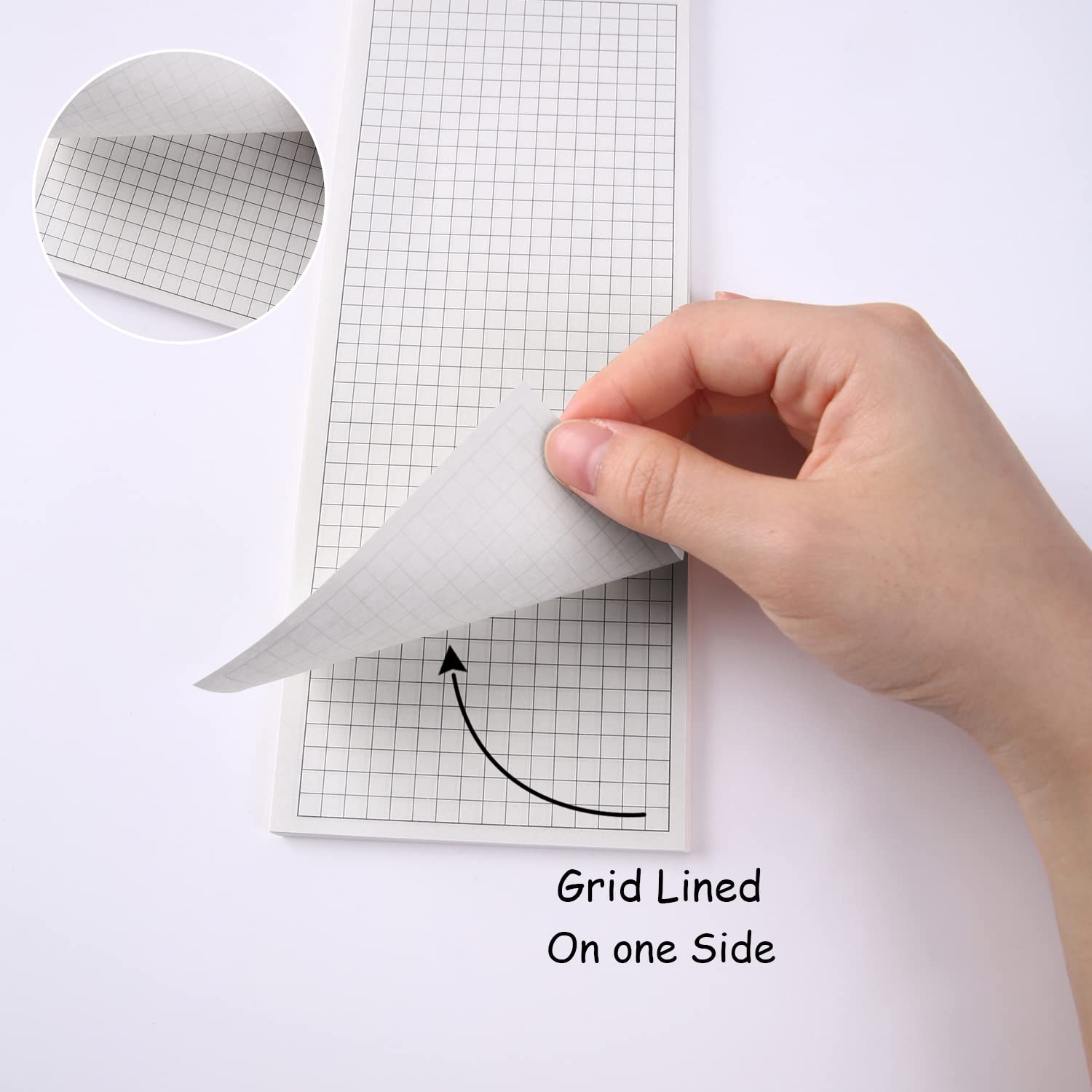GINCEVHY 4 Pack Graph Paper Notebook 9 8 3 5 Inches Long Strip Notepad Personalized Memo Pads For Planning Tasks Appointments Reminders Home Office 50 Sheets Per Note Pads Grid Amazon Office Products