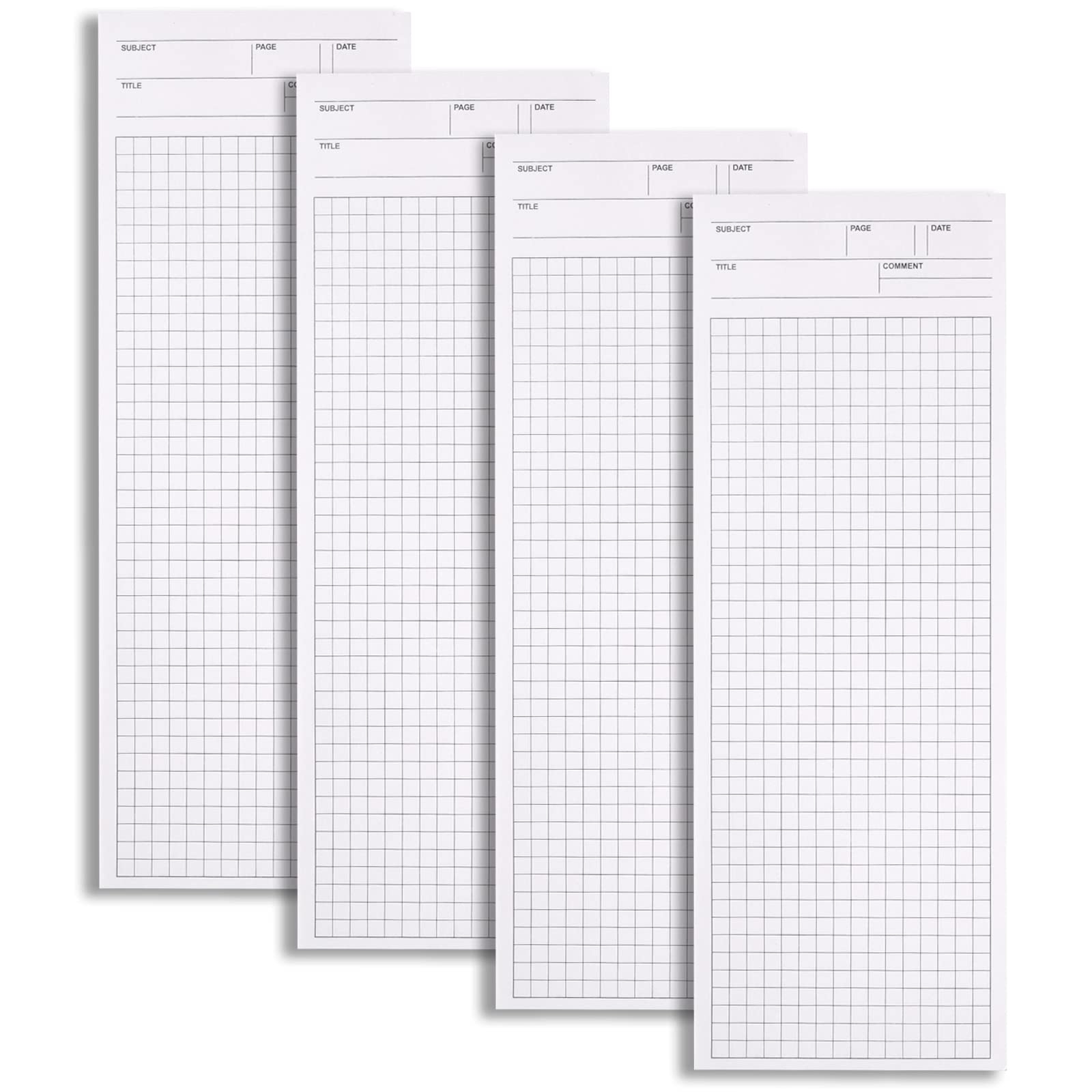 GINCEVHY 4 Pack Graph Paper Notebook 9 8 3 5 Inches Long Strip Notepad Personalized Memo Pads For Planning Tasks Appointments Reminders Home Office 50 Sheets Per Note Pads Grid Amazon Office Products