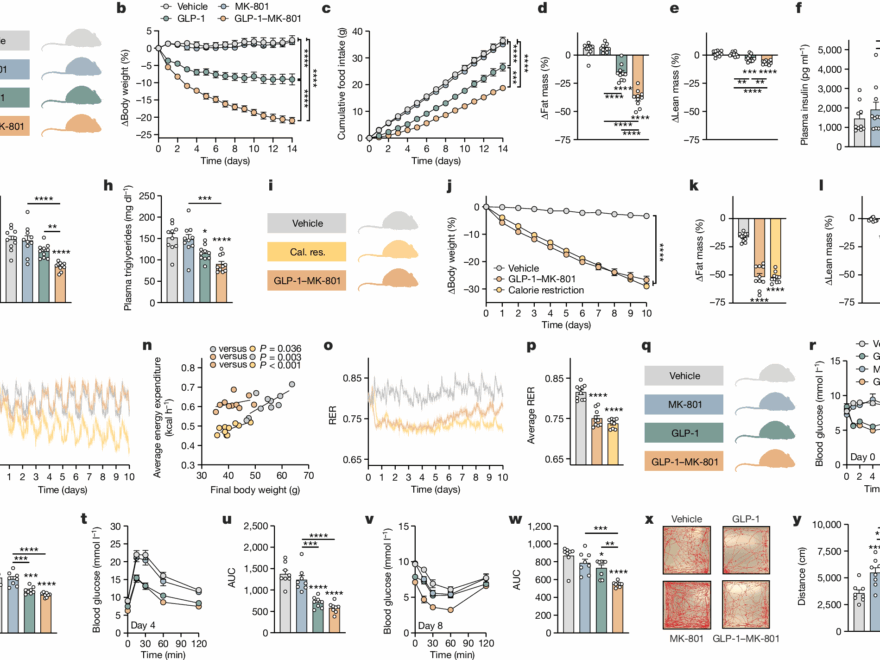 GLP 1 directed NMDA Receptor Antagonism For Obesity Treatment Nature