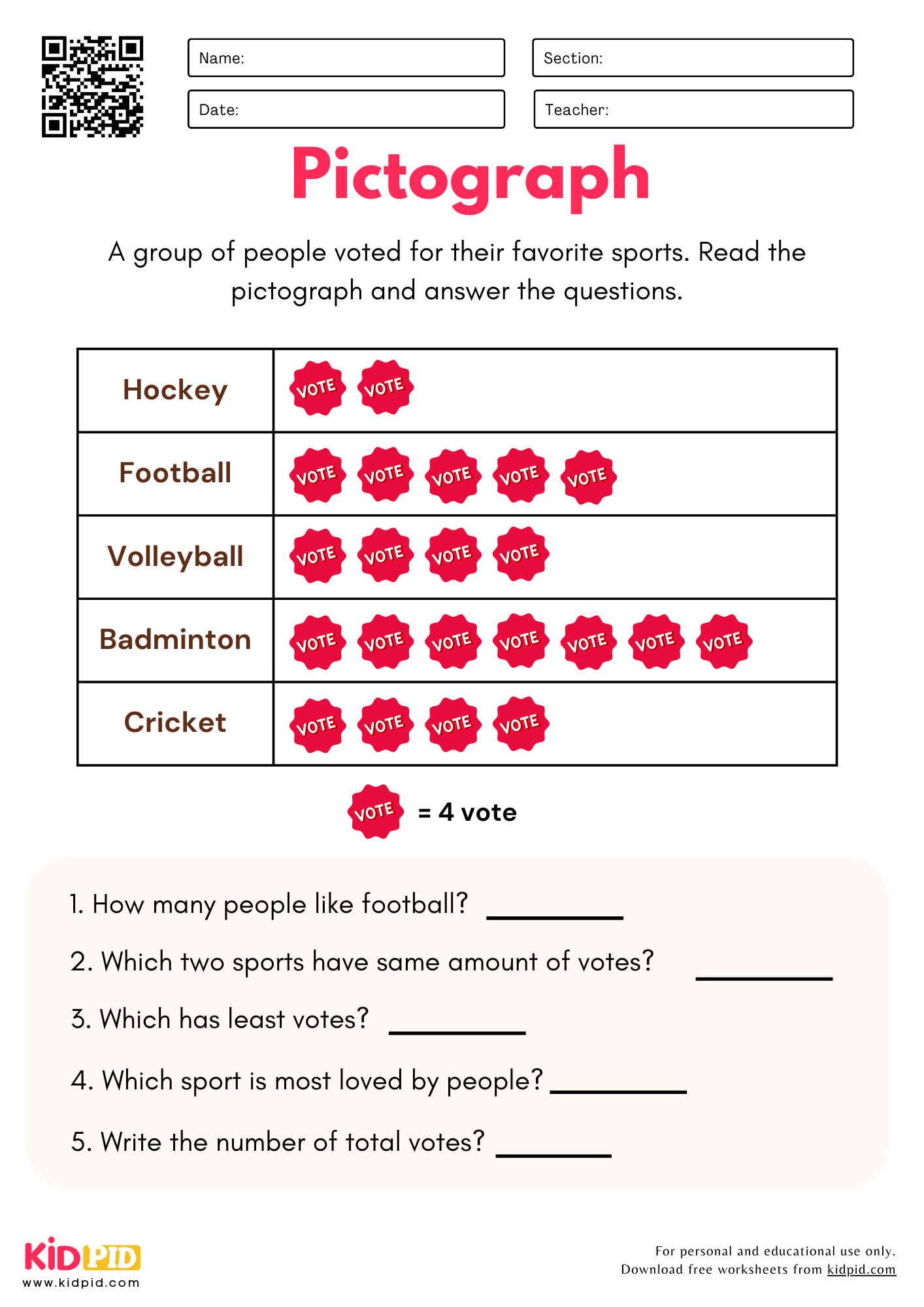 Pictograph Worksheets 3rd Grade