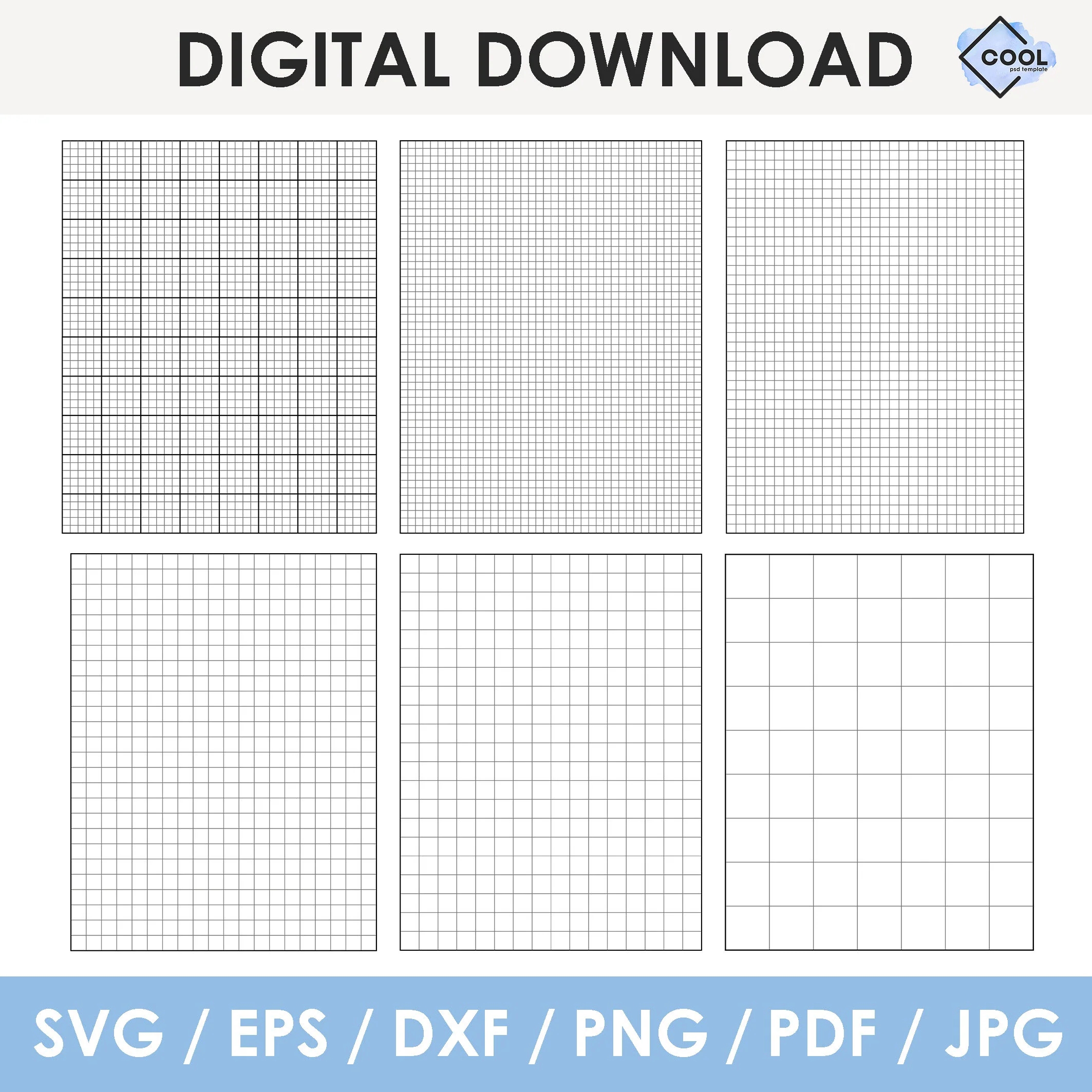 Graph Grid Cross Stitch Paper BIG BUNDLE Pdf Svg Png Printable Instant Download Etsy