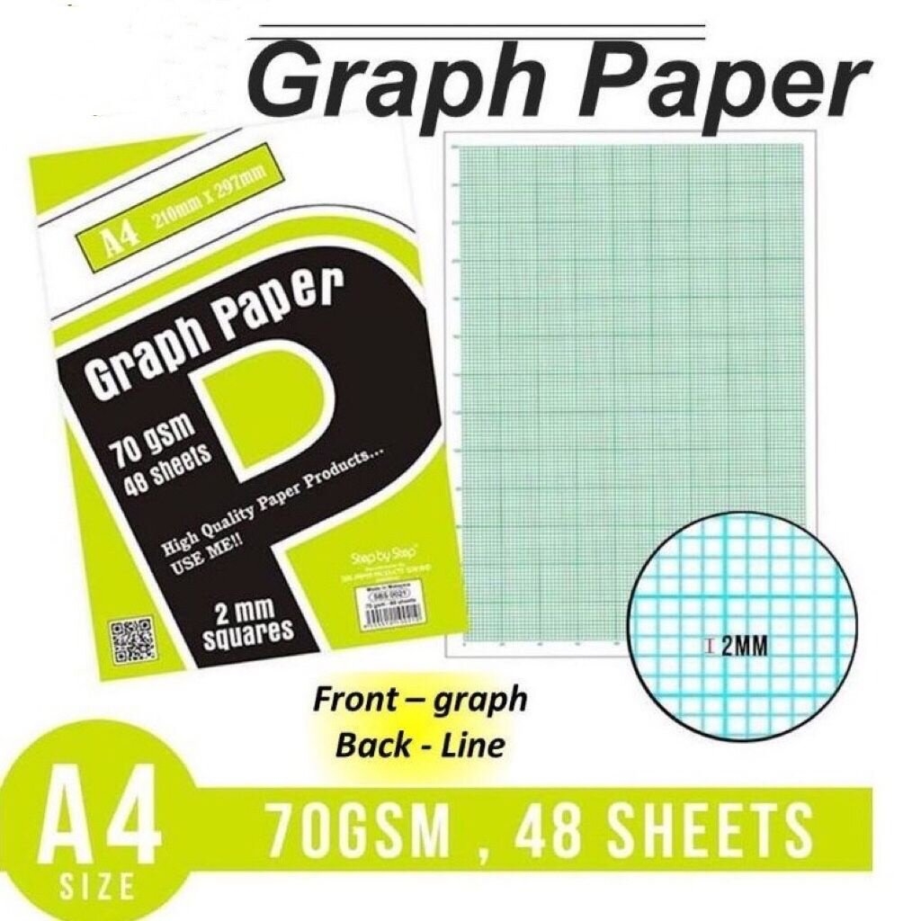 Graph Paper 2MM A4 70GSM 48 Sheets SBS0021 Lazada