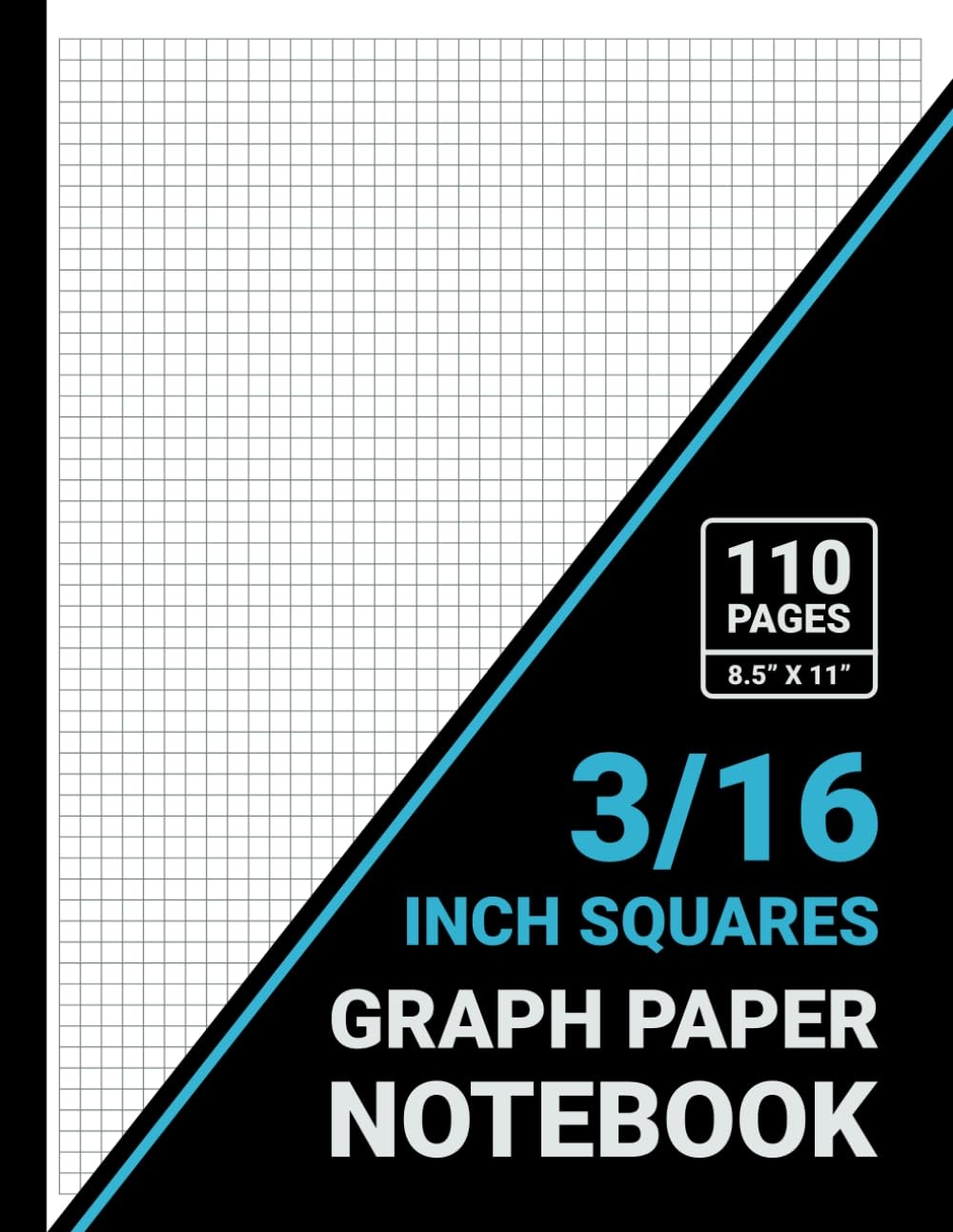 Graph Paper 3 16 Inch Squares Notebook 3 16 0 1875 Inch Grid Graph Paper For Math Science Engineering Students Teachers 8 5 X 11 110 Pages Black Cover Publishers Sachi Amazon Books